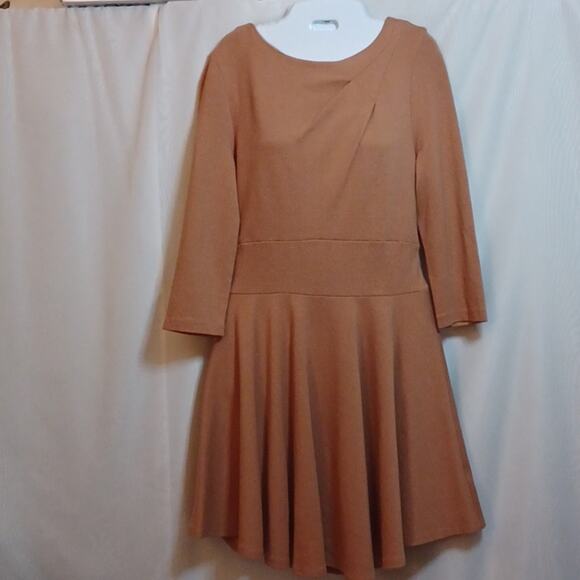 ASOS Women's Fit & Flare Peach Skater Midi Dress. Size 12 - Picture 2 of 9